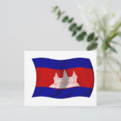 Flagge Kambodschas Postkarte (Stehend Vorderseite)