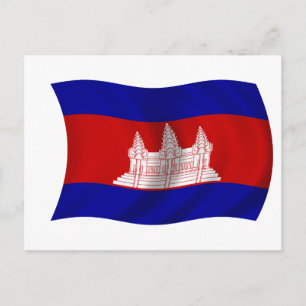 Flagge Kambodschas Postkarte