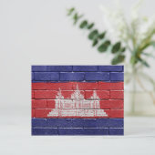 Flagge Kambodschas Postkarte (Stehend Vorderseite)