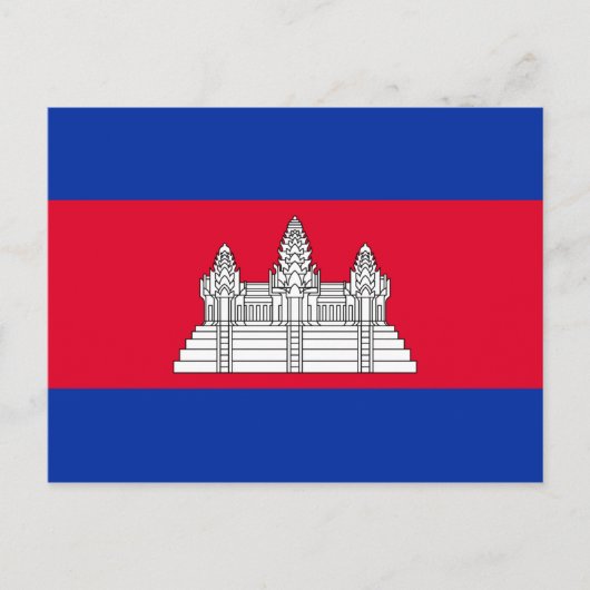 Flagge Kambodschas Postkarte (Vorderseite)