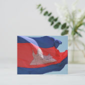 Flagge Kambodschas Postkarte (Stehend Vorderseite)