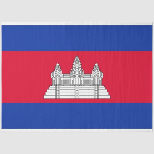 Flagge Kambodschas Seidenpapier (Vorderseite)
