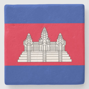 Flagge Kambodschas Steinuntersetzer