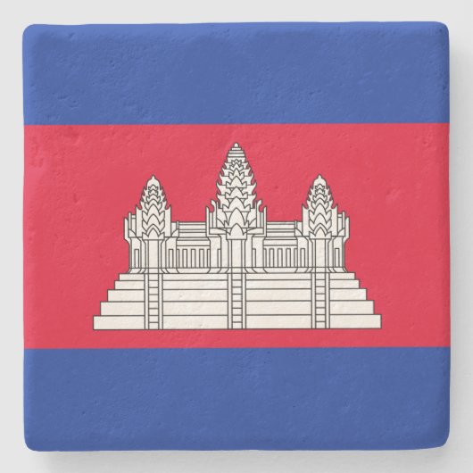 Flagge Kambodschas Steinuntersetzer (Vorderseite)