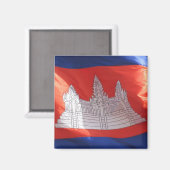 Flagge Kambodschas Wat Magnet (Vorderseite/Rückseite)
