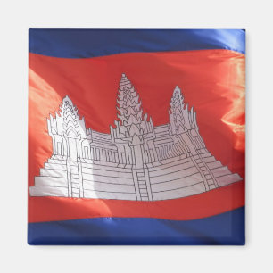 Flagge Kambodschas Wat Magnet