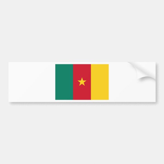 Flagge Kameruns Autoaufkleber (Vorne)