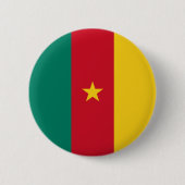Flagge Kameruns Button (Vorderseite)