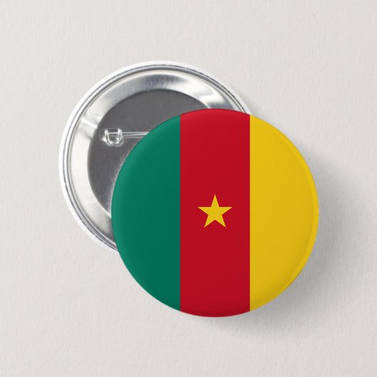 Flagge Kameruns Button (Vorne & Hinten)