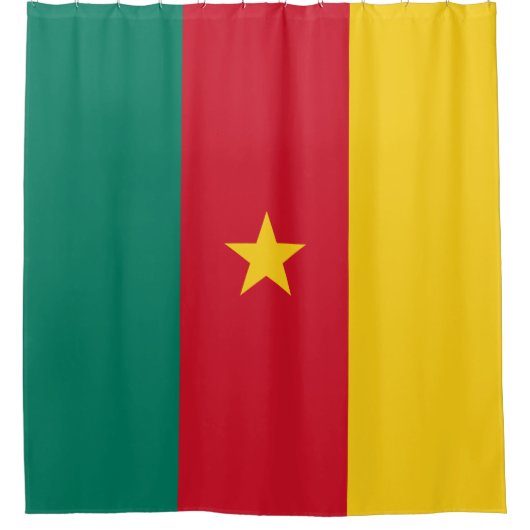 Flagge Kameruns Duschvorhang (Vorderseite)