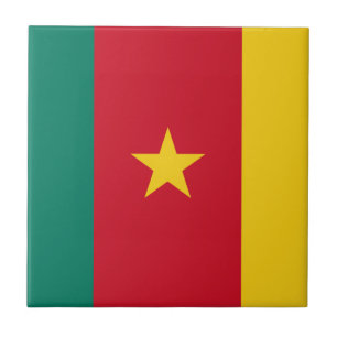 Flagge Kameruns Fliese