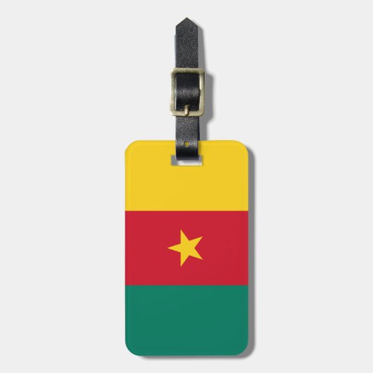 Flagge Kameruns Gepäckanhänger (Vorderseite vertikal)