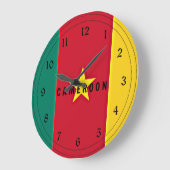 Flagge Kameruns Große Wanduhr (Winkel)