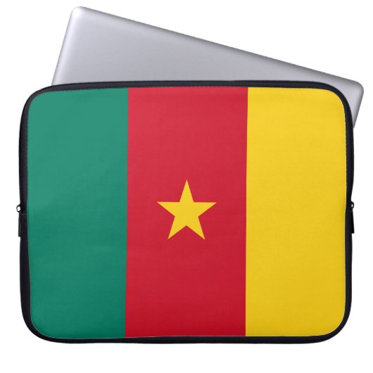 Flagge Kameruns Laptopschutzhülle (Vorderseite)