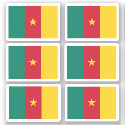 Flagge Kameruns - Sammelaufkleber Aufkleber (Vorderseite)