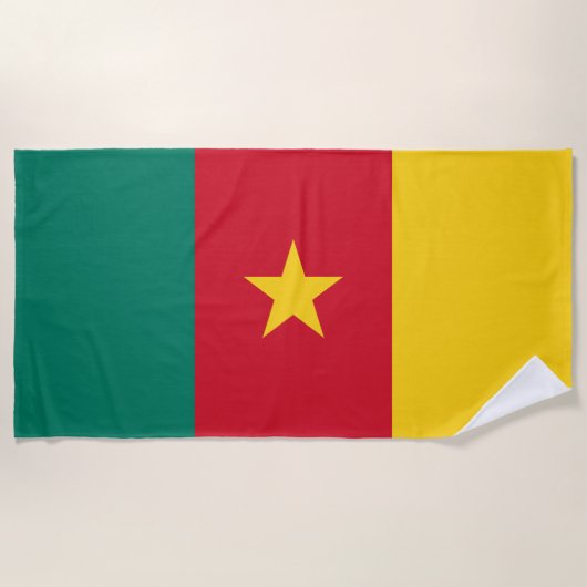 Flagge Kameruns Strandtuch (Vorderseite)