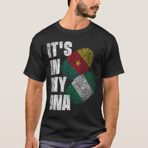 Flagge Kameruns und Nigerias für das DNA-Erbe T-Shirt