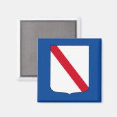 Flagge Kampaniens (Italien) Magnet (Vorderseite/Rückseite)