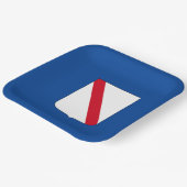 Flagge Kampaniens (Italien) Pappteller (Gewinkelt)