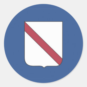 Flagge Kampaniens - Landkreis Runder Aufkleber