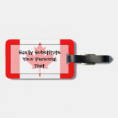 Flagge Kanada Persönliche Easy ID Gepäckanhänger (Rückseite horizontal)