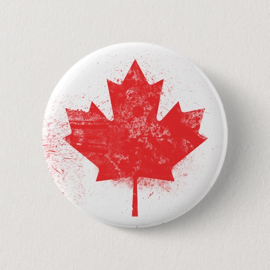 Flagge Kanadas Button (Vorderseite)
