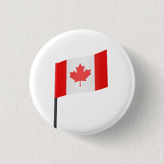 Flagge Kanadas Button (Vorderseite)
