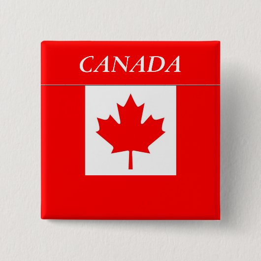 Flagge Kanadas Button (Vorderseite)
