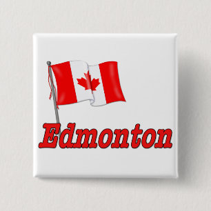 Flagge Kanadas - Edmonton Button
