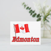 Flagge Kanadas - Edmonton Postkarte (Stehend Vorderseite)