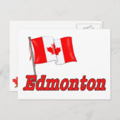 Flagge Kanadas - Edmonton Postkarte (Vorne/Hinten)