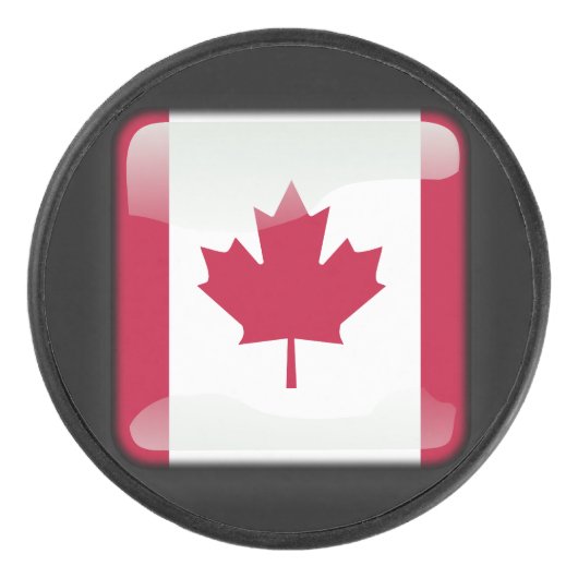 Flagge Kanadas Eishockey Puck (Vorderseite)