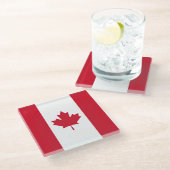 Flagge Kanadas Glasuntersetzer (Schrägansicht)