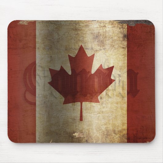 Flagge Kanadas / Grunge... Mousepad (Vorne)