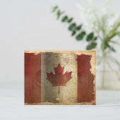 Flagge Kanadas / Grunge Postkarte (Stehend Vorderseite)