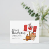 Flagge Kanadas | KANADISCHER ERNTEDANK Postkarte (Stehend Vorderseite)