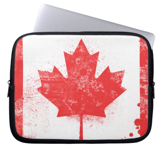 Flagge Kanadas Laptopschutzhülle (Vorderseite)
