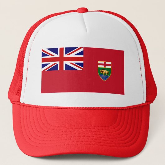 Flagge Kanadas Manitoba Truckerkappe (Vorderseite)