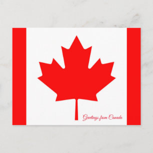 Flagge Kanadas Postkarte