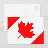 Flagge Kanadas Postkarte (Vorne/Hinten)
