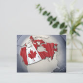 Flagge Kanadas Postkarte (Stehend Vorderseite)