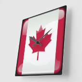 Flagge Kanadas Quadratische Wanduhr (Winkel)