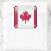 Flagge Kanadas Quadratischer Aufkleber (Tasche)