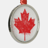 Flagge Kanadas Silbernes Ornament (Rechts)