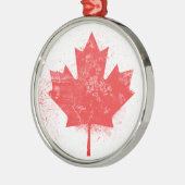 Flagge Kanadas Silbernes Ornament (Links)