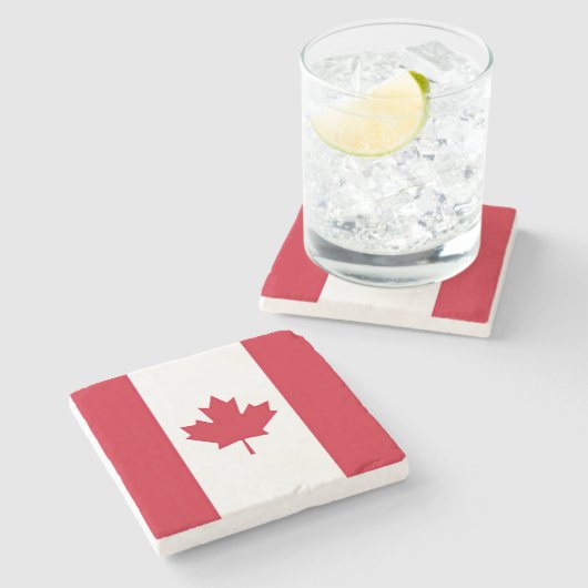 Flagge Kanadas Steinuntersetzer (Seitenansicht)