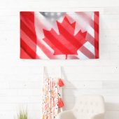 Flagge Kanadas und USA Banner (Insitu)