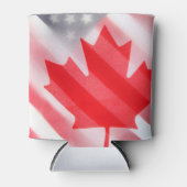 Flagge Kanadas und USA Dosenkühler (Vorderseite)
