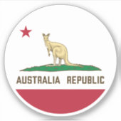 Flagge Kangaroo Aufkleber (Vorderseite)