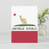Flagge Kangaroo Einladung (Stehend Vorderseite)